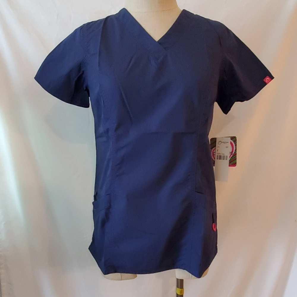 Peaches Paige Scrub Top 4178 Navy